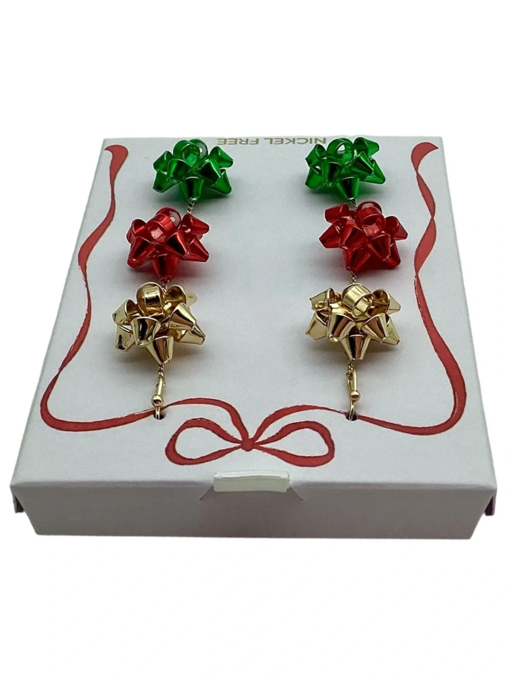 True to Form Gift Bow Dangle Earrings (NWT)
